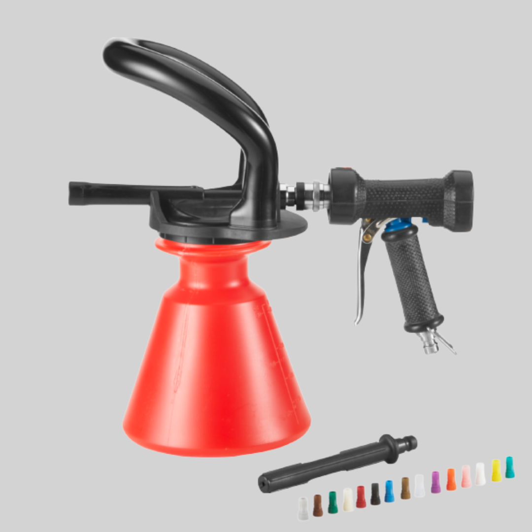Skumsprøjte inkl. strålerør, rød